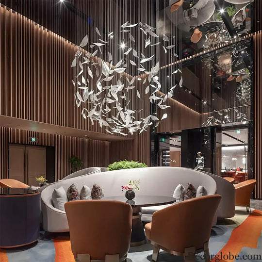 Elowen Custom Build Artistic Leaf Glass Chandelier Chandelier