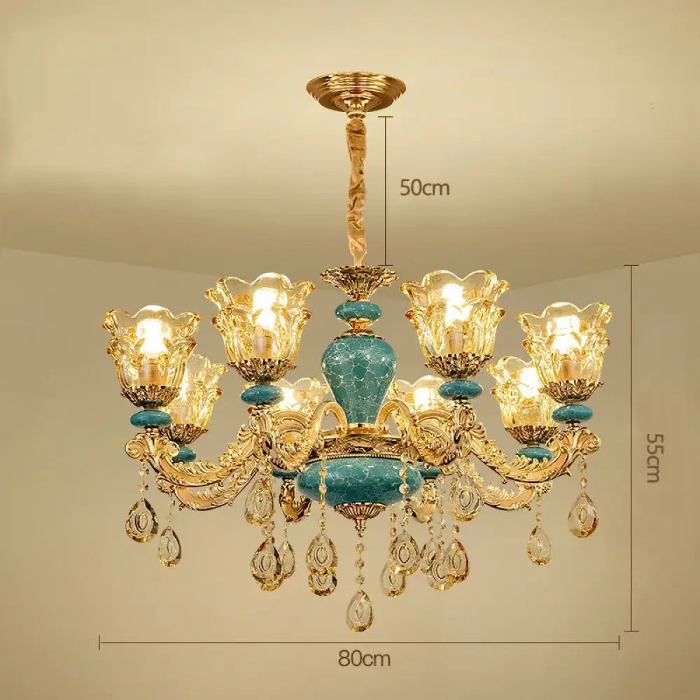 European Luxury Crystal Chandelier Light for Living Room and Bedroom 8 arms / Neutral light / China Mainland Chandelier