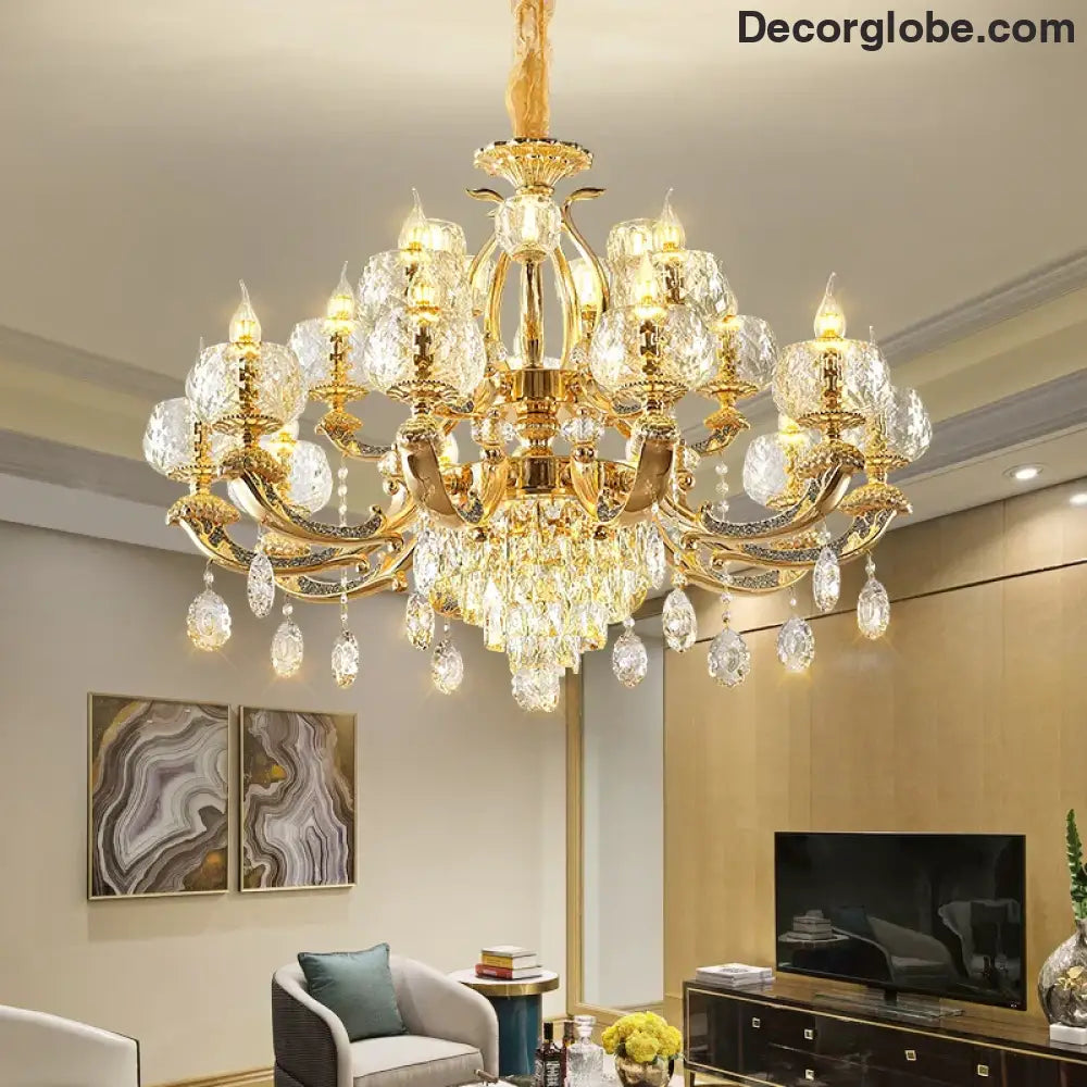 European Modern Simple Chandelier - Luxury Lighting for Home, Villa, Hotel, and Duplex Architectural Spaces - DecorGlobe