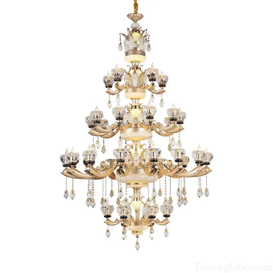 RÉGALIA European Rococo Marble & Crystal Chandelier Chandelier