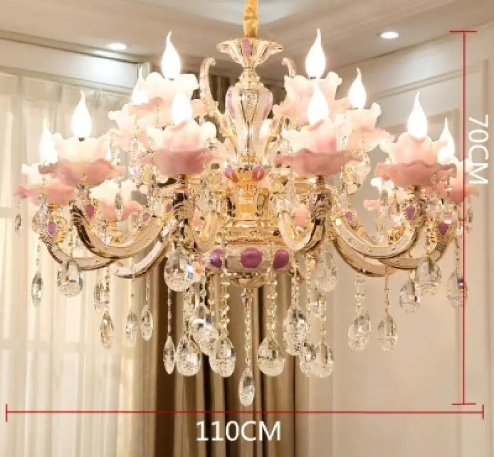 European Style Crystal Chandelier - Elegant Zinc Alloy Pendant Lighting for Modern Decor - DecorGlobe