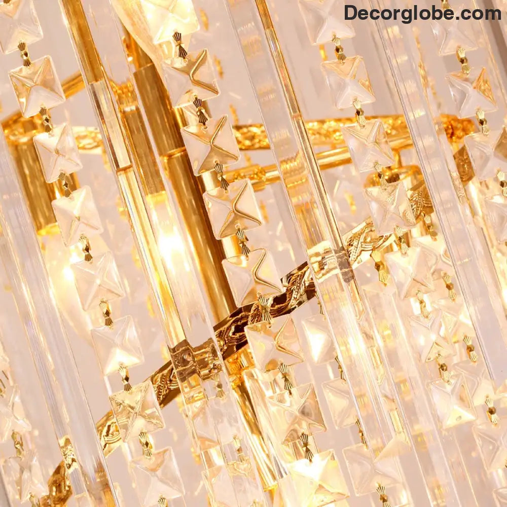 European-Style Crystal Duplex Floor Chandelier - Atmospheric Elegance for Living Rooms, Revolving Staircases, and Villa Exteriors - DecorGlobe