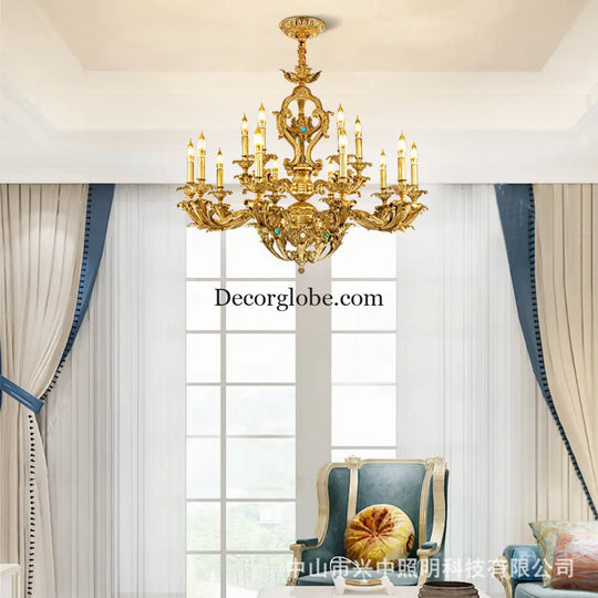 Eva European All-Copper Luxury Palace Crystal Chandelier 10 + 5 head chandelier (diameter 100cm, height 85cm) Chandelier