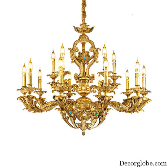 Eva European All-Copper Luxury Palace Crystal Chandelier 10 + 5 head chandelier (diameter 100cm, height 85cm) Chandelier