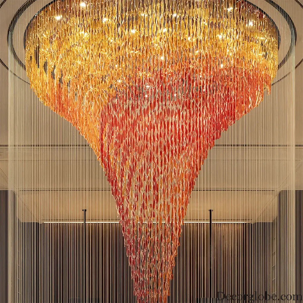 Evangeline Custom Build Large Foyer Glass Chandelier Chandelier