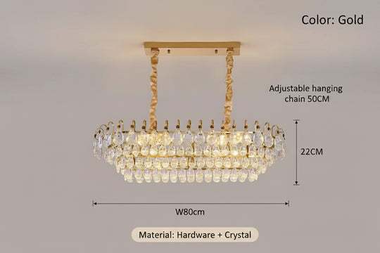 Crystal Chandelier European-style Luxury Living Room Ceiling Light Modern Minimalist And Elegant Villa Dining Room
