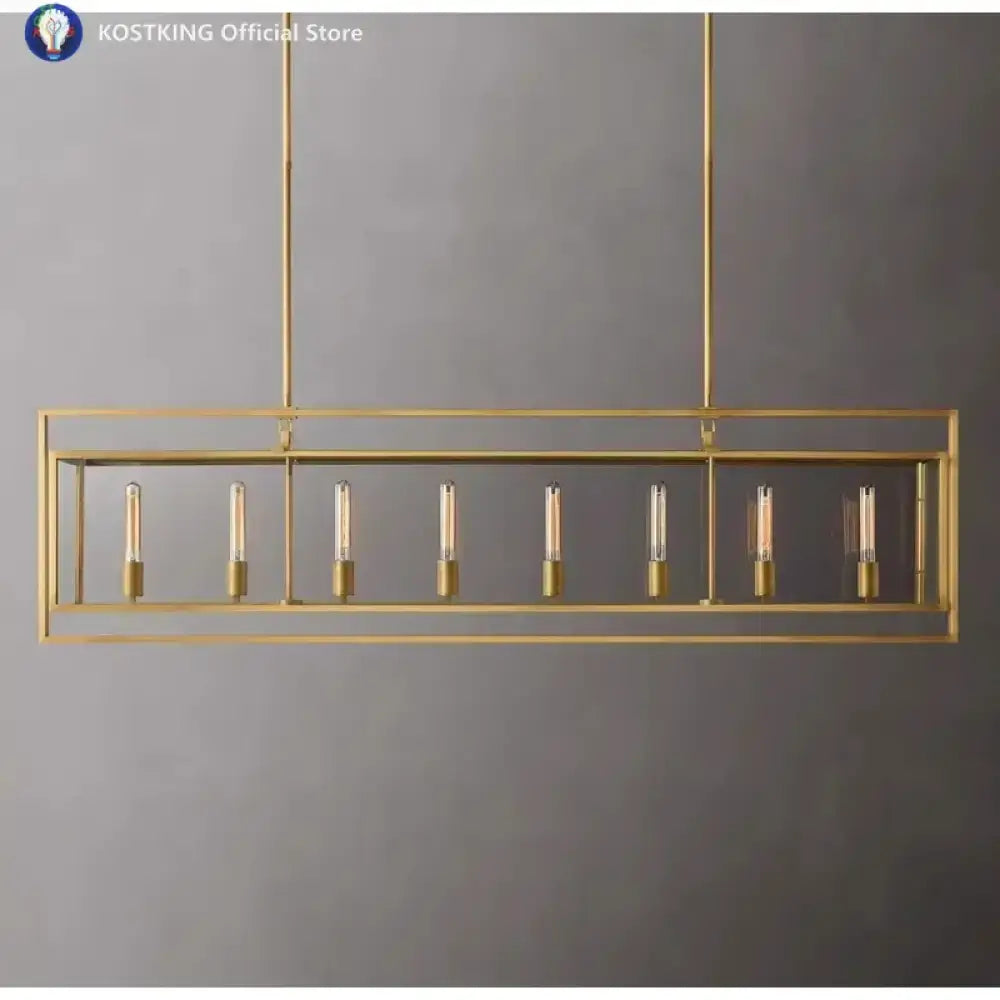 Brass Black Chrome Vintage American E14 Chandelier Antique Bronze Hanging Lamps Pendant Light For Dinning Room Living