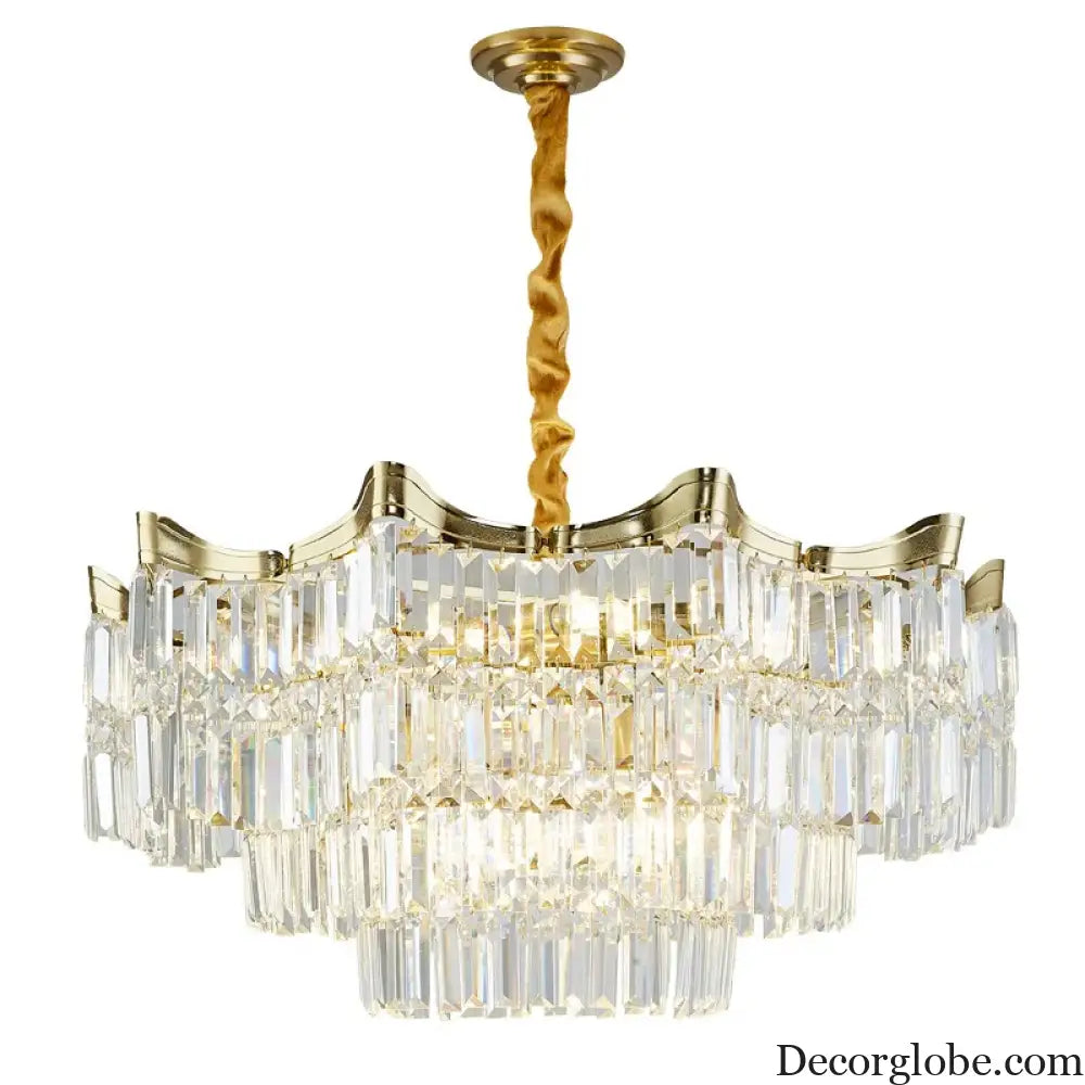 Exquisite Crystal Chandelier for Living Rooms, Bedrooms, and More - Modern French Light Luxury Design - DecorGlobe