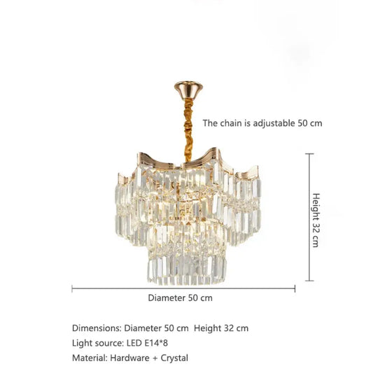 Exquisite Crystal Chandelier for Living Rooms, Bedrooms, and More - Modern French Light Luxury Design - DecorGlobe