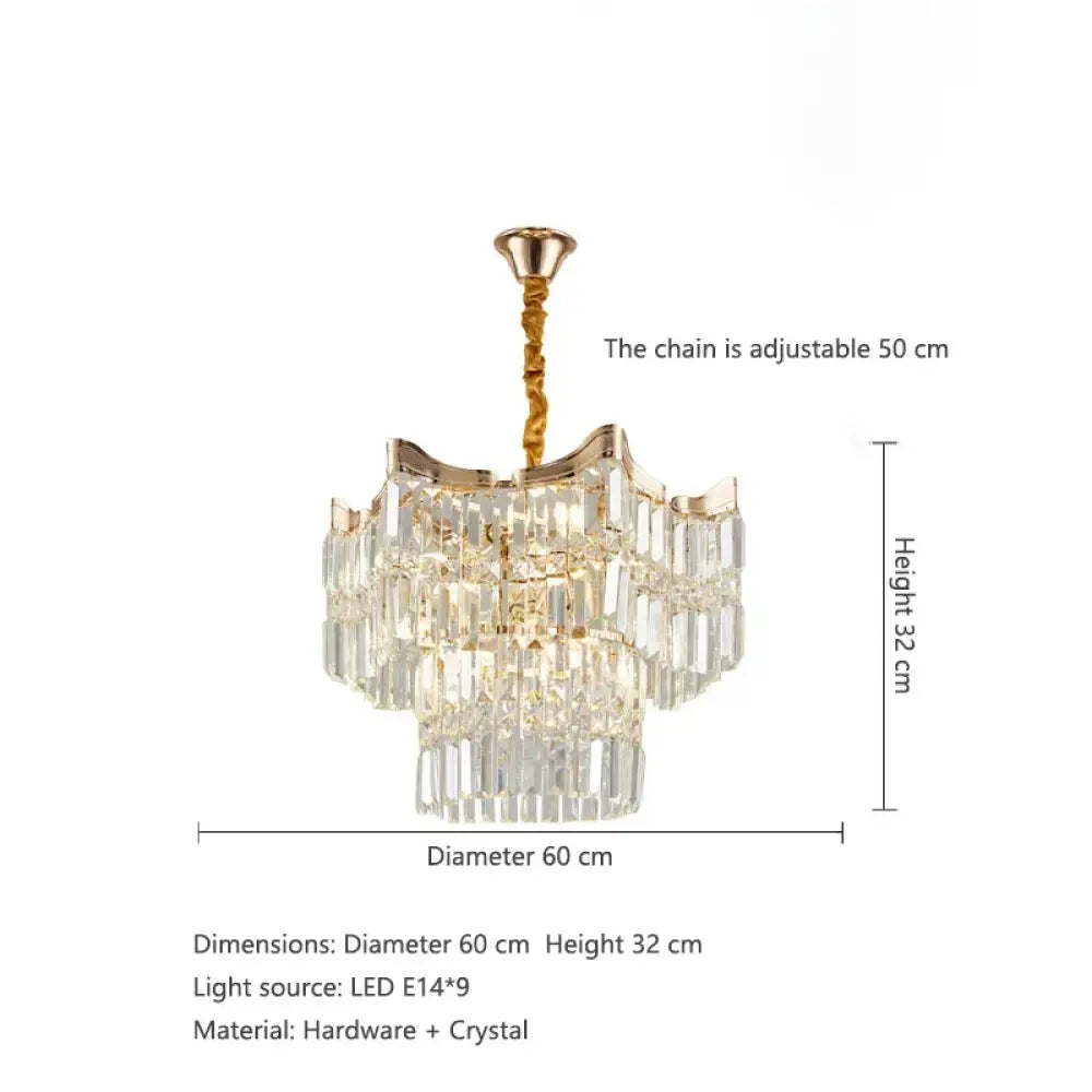 Exquisite Crystal Chandelier for Living Rooms, Bedrooms, and More - Modern French Light Luxury Design - DecorGlobe