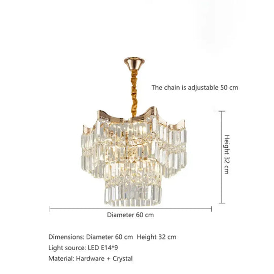 Exquisite Crystal Chandelier for Living Rooms, Bedrooms, and More - Modern French Light Luxury Design - DecorGlobe
