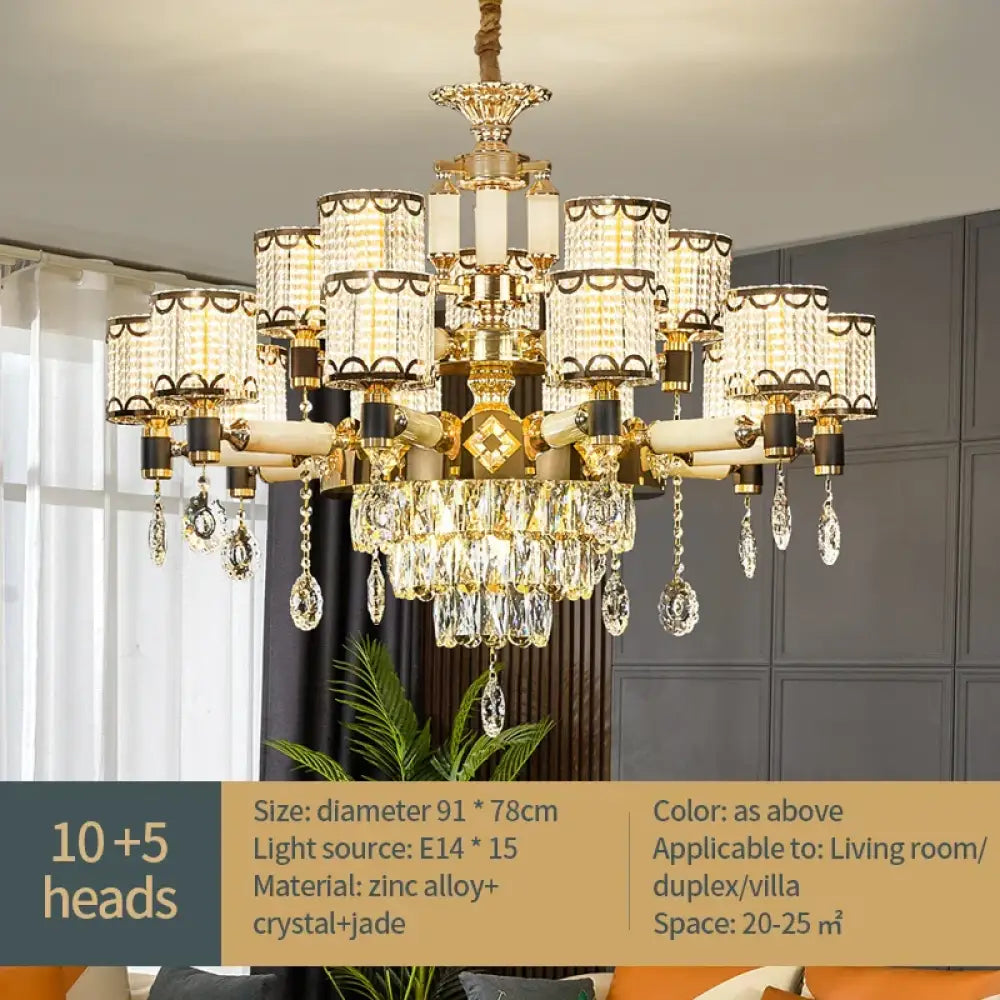 Exquisite Crystal Pendant Chandelier - A Luxurious and Romantic Lighting Fixture for Your Living Space - DecorGlobe