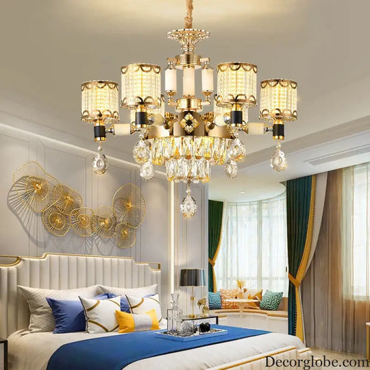 Exquisite Crystal Pendant Chandelier - A Luxurious and Romantic Lighting Fixture for Your Living Space - DecorGlobe