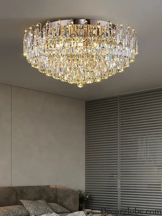 Exquisite Light Luxury Crystal Chandelier for Elegant Living and Dining Spaces - DecorGlobe