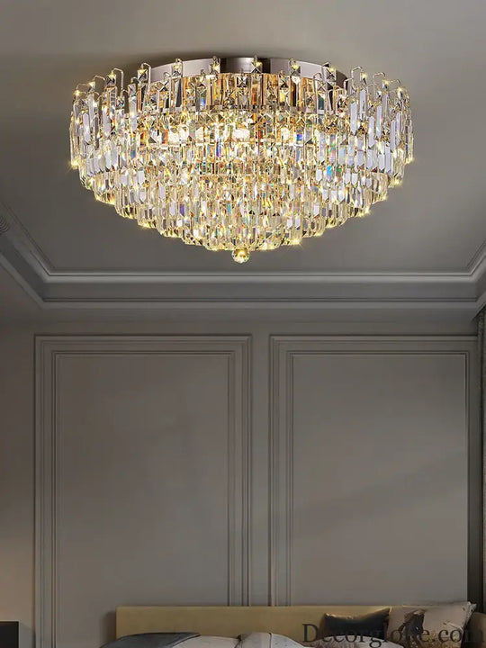 Exquisite Light Luxury Crystal Chandelier for Elegant Living and Dining Spaces - DecorGlobe