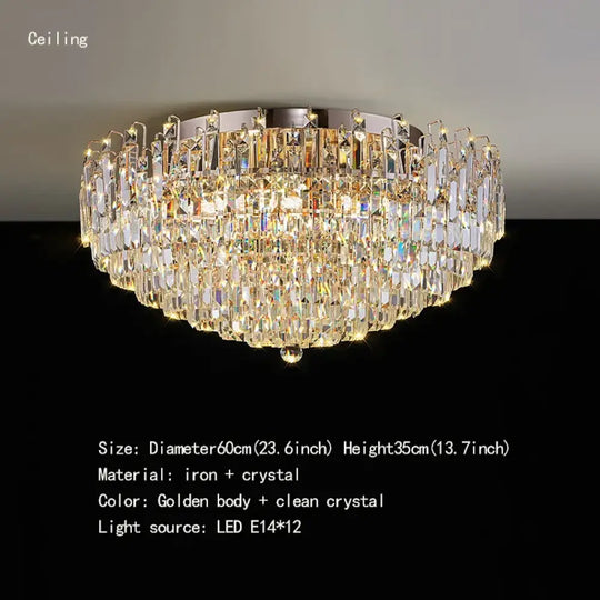 Exquisite Light Luxury Crystal Chandelier for Elegant Living and Dining Spaces - DecorGlobe