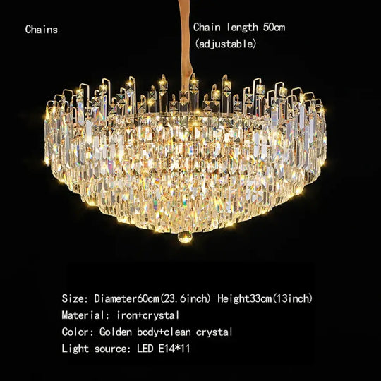 Exquisite Light Luxury Crystal Chandelier for Elegant Living and Dining Spaces - DecorGlobe
