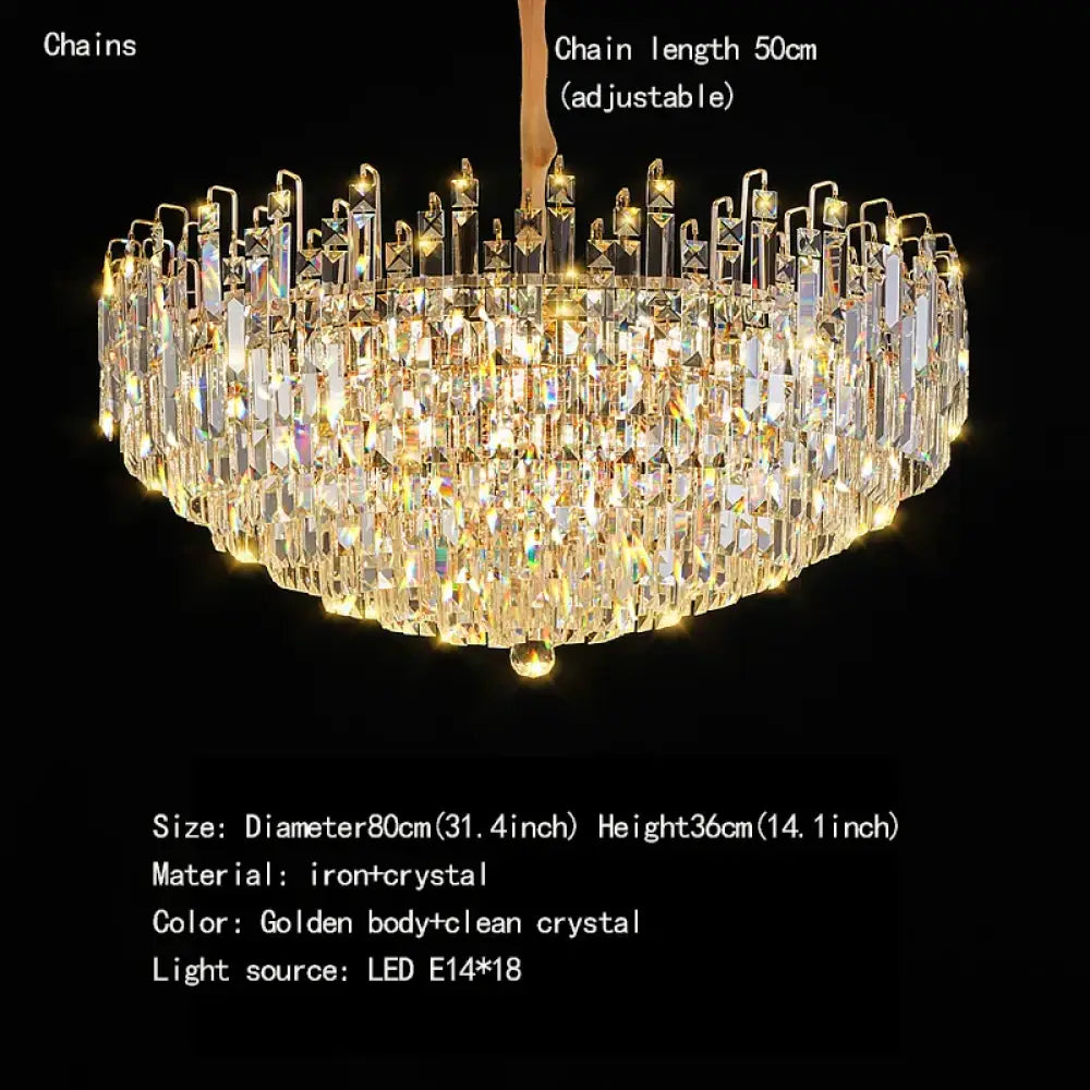 Exquisite Light Luxury Crystal Chandelier for Elegant Living and Dining Spaces - DecorGlobe