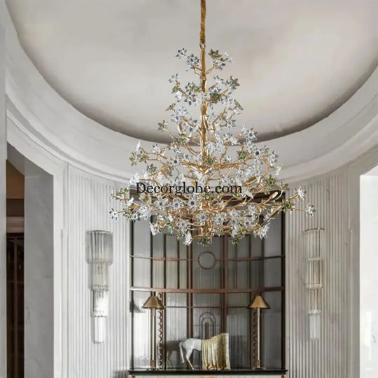 Solid Brass Branch Crystal Chandelier Chandelier