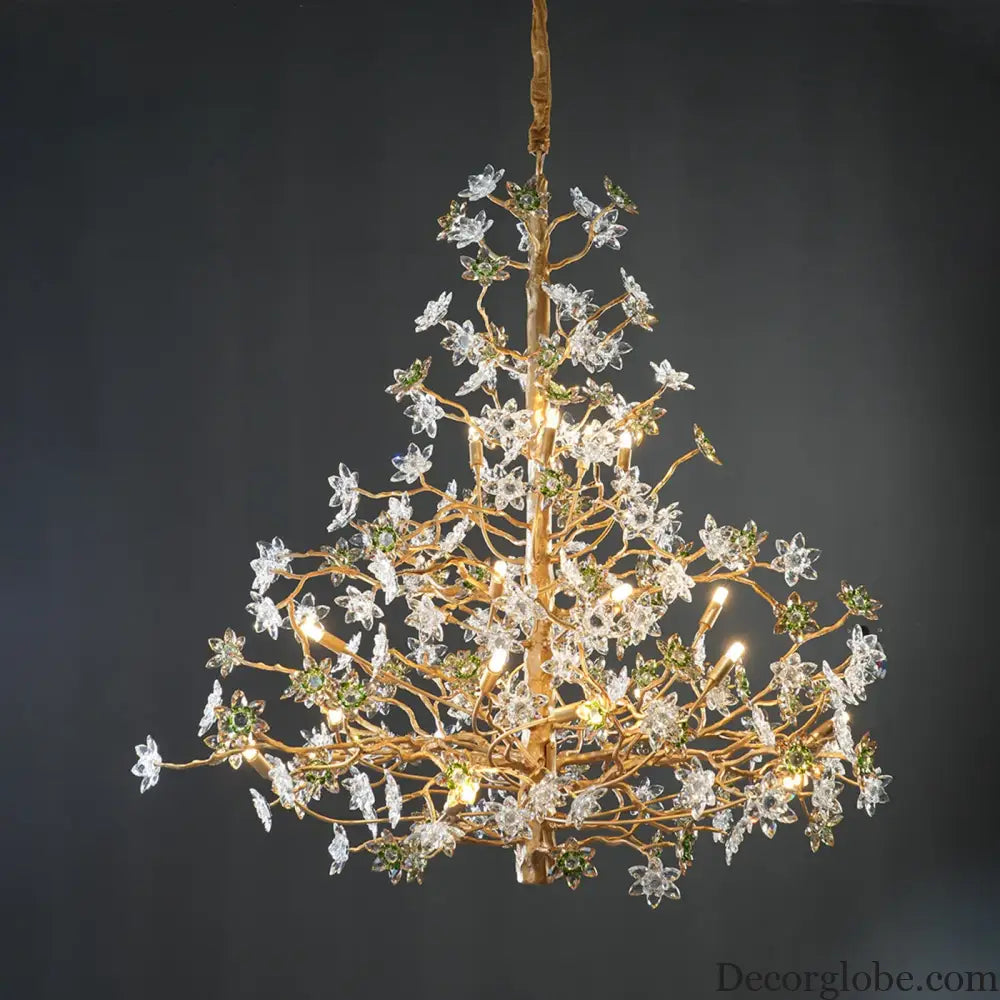 Solid Brass Branch Crystal Chandelier Chandelier