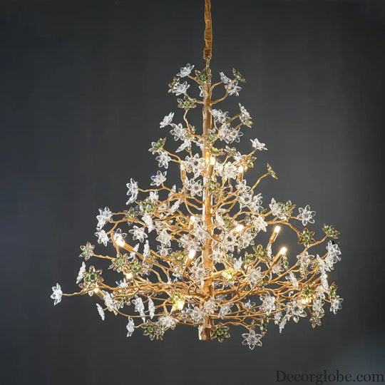 Solid Brass Branch Crystal Chandelier Chandelier