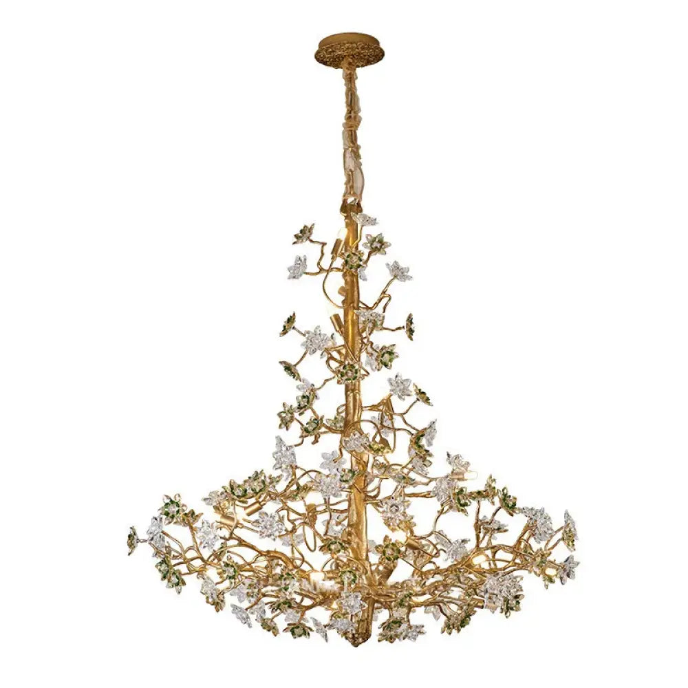 Solid Brass Branch Crystal Chandelier Dia150cmx H180CM / Neutral white 4000K Chandelier