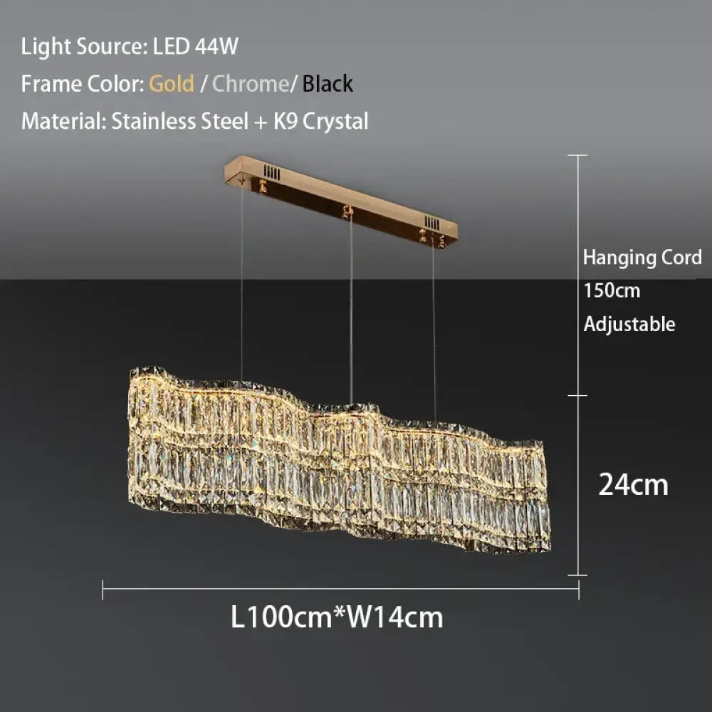 Flower Wave Crystal Luxury Ceiling Chandeliers - Modern LED Lustre Hanging Lamps for Dining Room - DecorGlobe