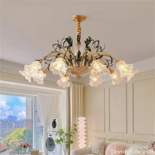 French Retro Crystal Pendant Light for Living Room and Restaurant Chandelier