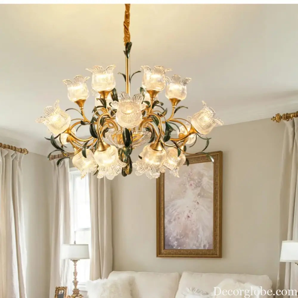 French Retro Crystal Pendant Light for Living Room and Restaurant Chandelier