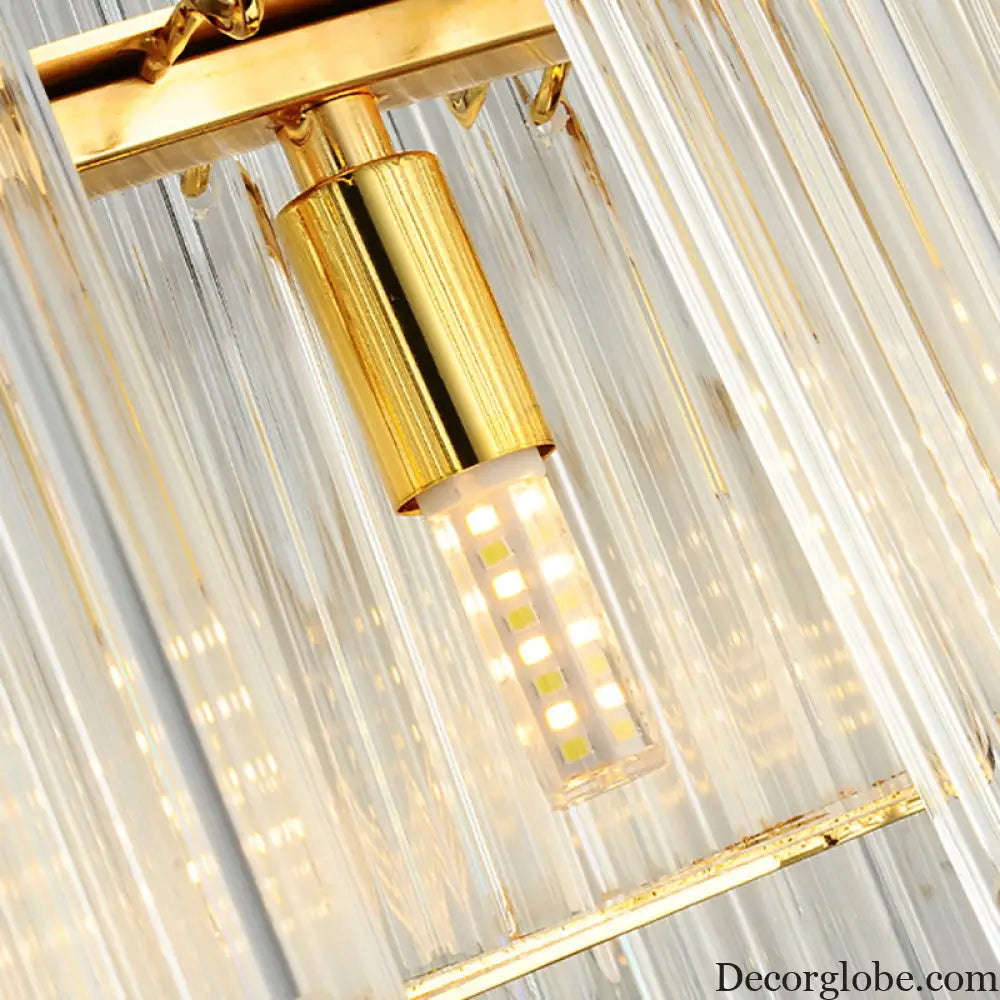 Freya's Modern Gold Crystal Chandelier: Illuminate Your Space with Elegance - DecorGlobe