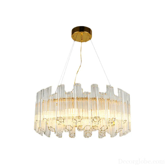 Freya's Modern Gold Crystal Chandelier: Illuminate Your Space with Elegance - DecorGlobe