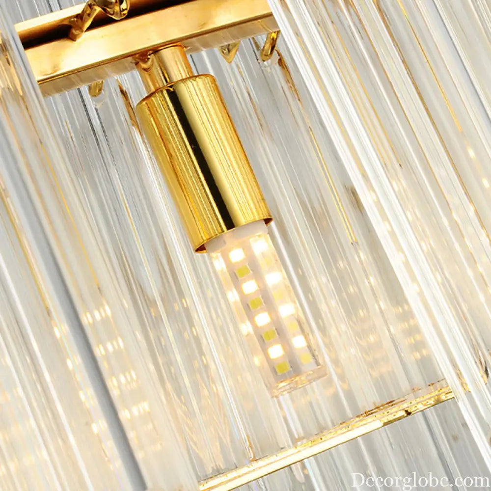 Freya's Modern Gold Crystal Chandelier: Illuminate Your Space with Elegance - DecorGlobe