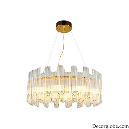 Freya's Modern Gold Crystal Chandelier: Illuminate Your Space with Elegance - DecorGlobe