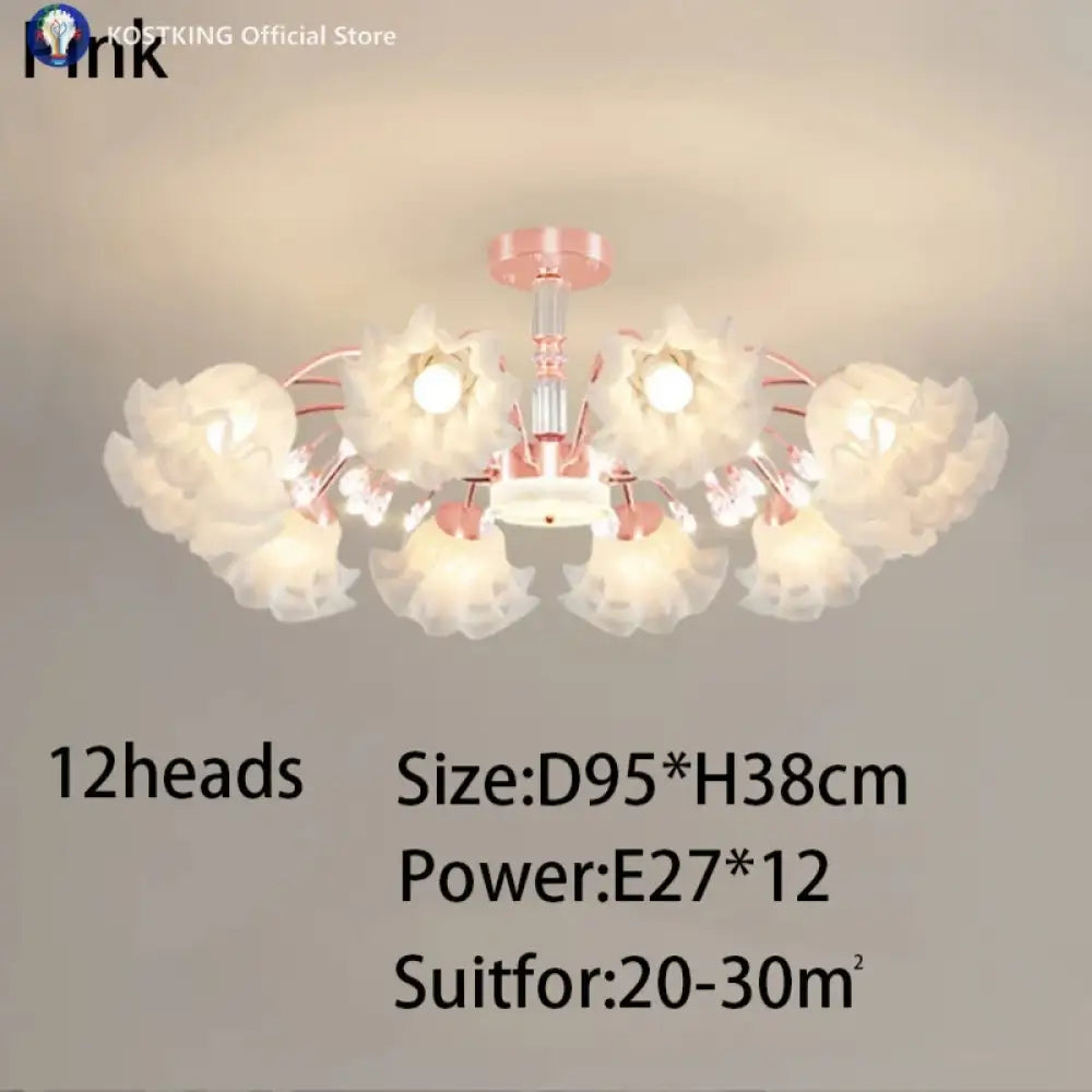 Originality Flower Living Room Chandelier Modern E27 Bedroom Restaurant Ceiling Lamp New Simplicity Indoor Decoration