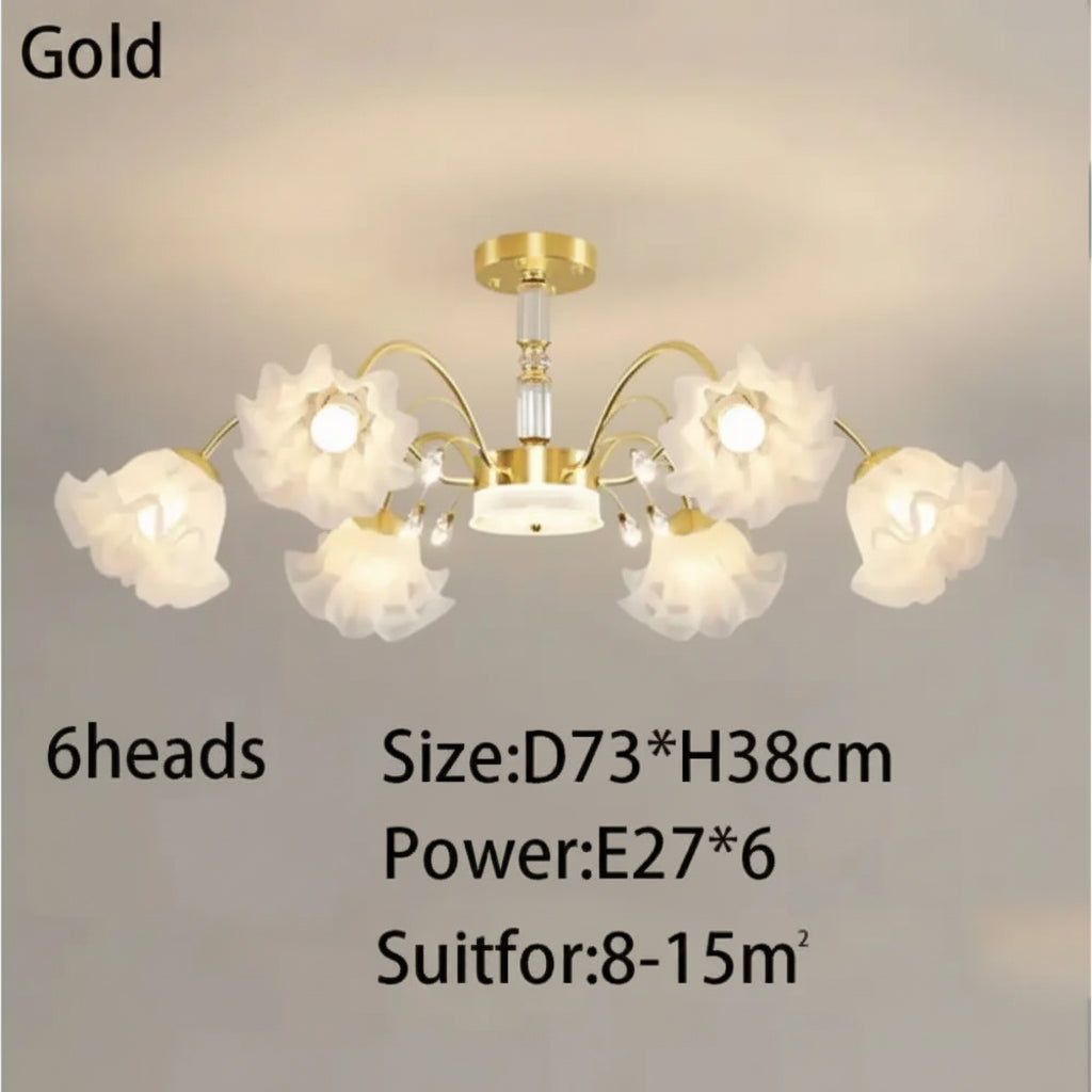Originality Flower Living Room Chandelier Modern E27 Bedroom Restaurant Ceiling Lamp New Simplicity Indoor Decoration