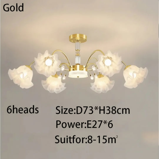 Originality Flower Living Room Chandelier Modern E27 Bedroom Restaurant Ceiling Lamp New Simplicity Indoor Decoration