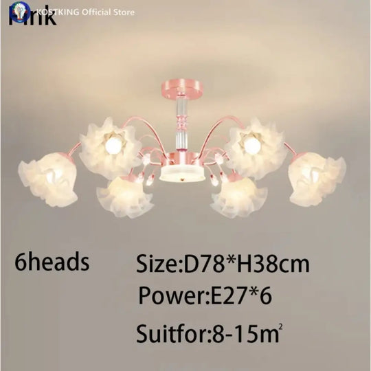 Originality Flower Living Room Chandelier Modern E27 Bedroom Restaurant Ceiling Lamp New Simplicity Indoor Decoration