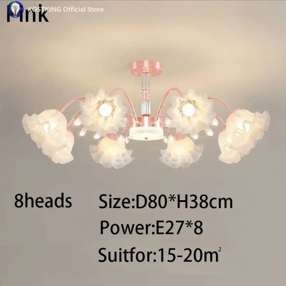 Originality Flower Living Room Chandelier Modern E27 Bedroom Restaurant Ceiling Lamp New Simplicity Indoor Decoration