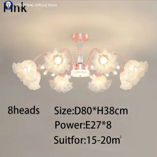 Originality Flower Living Room Chandelier Modern E27 Bedroom Restaurant Ceiling Lamp New Simplicity Indoor Decoration