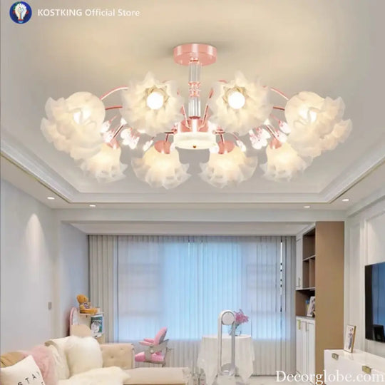 Originality Flower Living Room Chandelier Modern E27 Bedroom Restaurant Ceiling Lamp New Simplicity Indoor Decoration