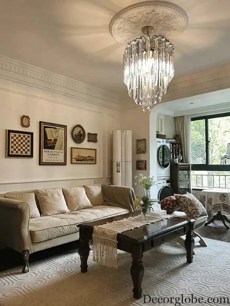 Gianna Italian Crystal Glass Pendant Chandelier – Classic Hanging Light for Staircase & High Ceilings chandelier