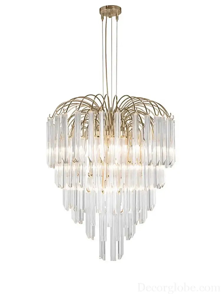 Gianna Italian Crystal Glass Pendant Chandelier – Classic Hanging Light for Staircase & High Ceilings chandelier