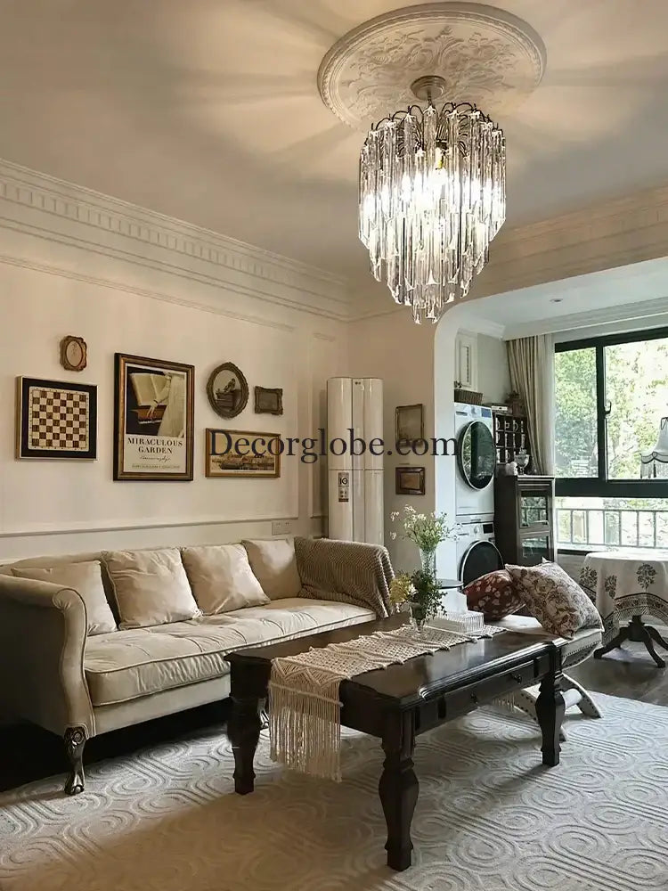 Gianna Italian Crystal Glass Pendant Chandelier – Classic Hanging Light for Staircase & High Ceilings chandelier