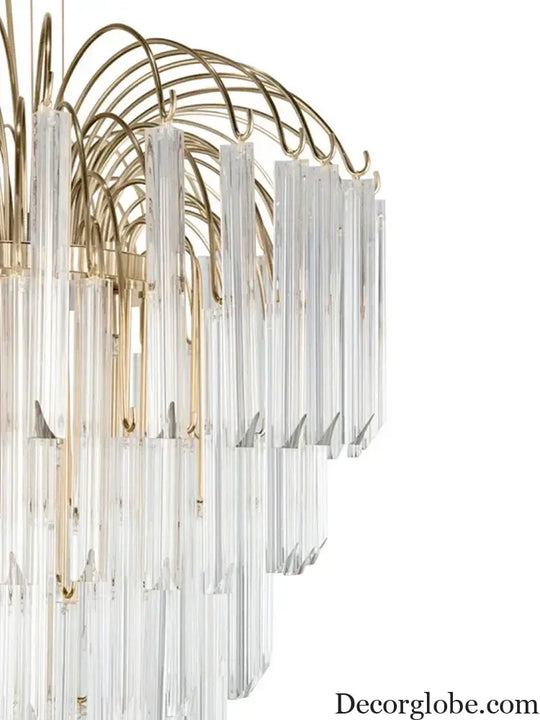 Gianna Italian Crystal Glass Pendant Chandelier – Classic Hanging Light for Staircase & High Ceilings chandelier