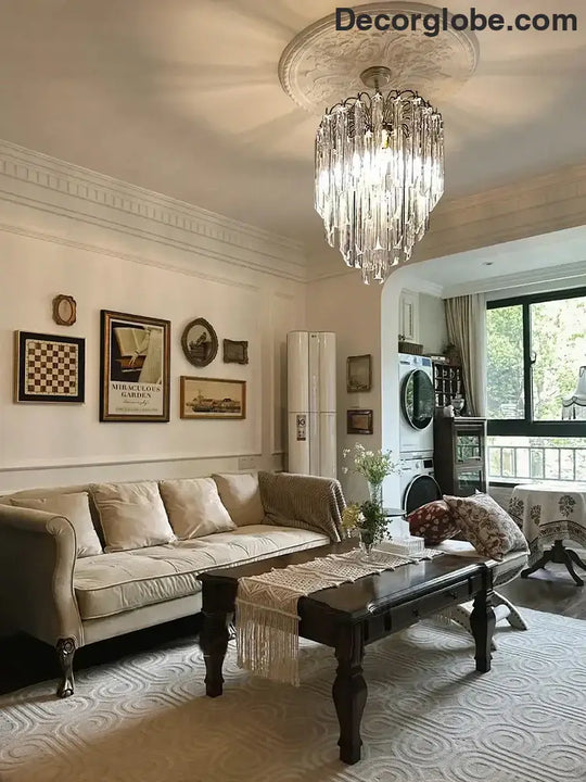 Gianna Italian Crystal Glass Pendant Chandelier – Classic Hanging Light for Staircase & High Ceilings chandelier