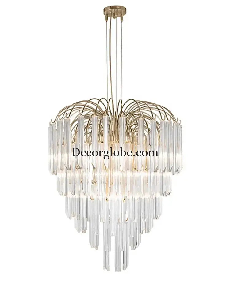 Gianna Italian Crystal Glass Pendant Chandelier – Classic Hanging Light for Staircase & High Ceilings chandelier