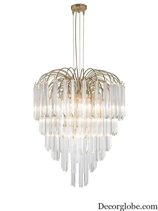 Gianna Italian Crystal Glass Pendant Chandelier – Classic Hanging Light for Staircase & High Ceilings chandelier