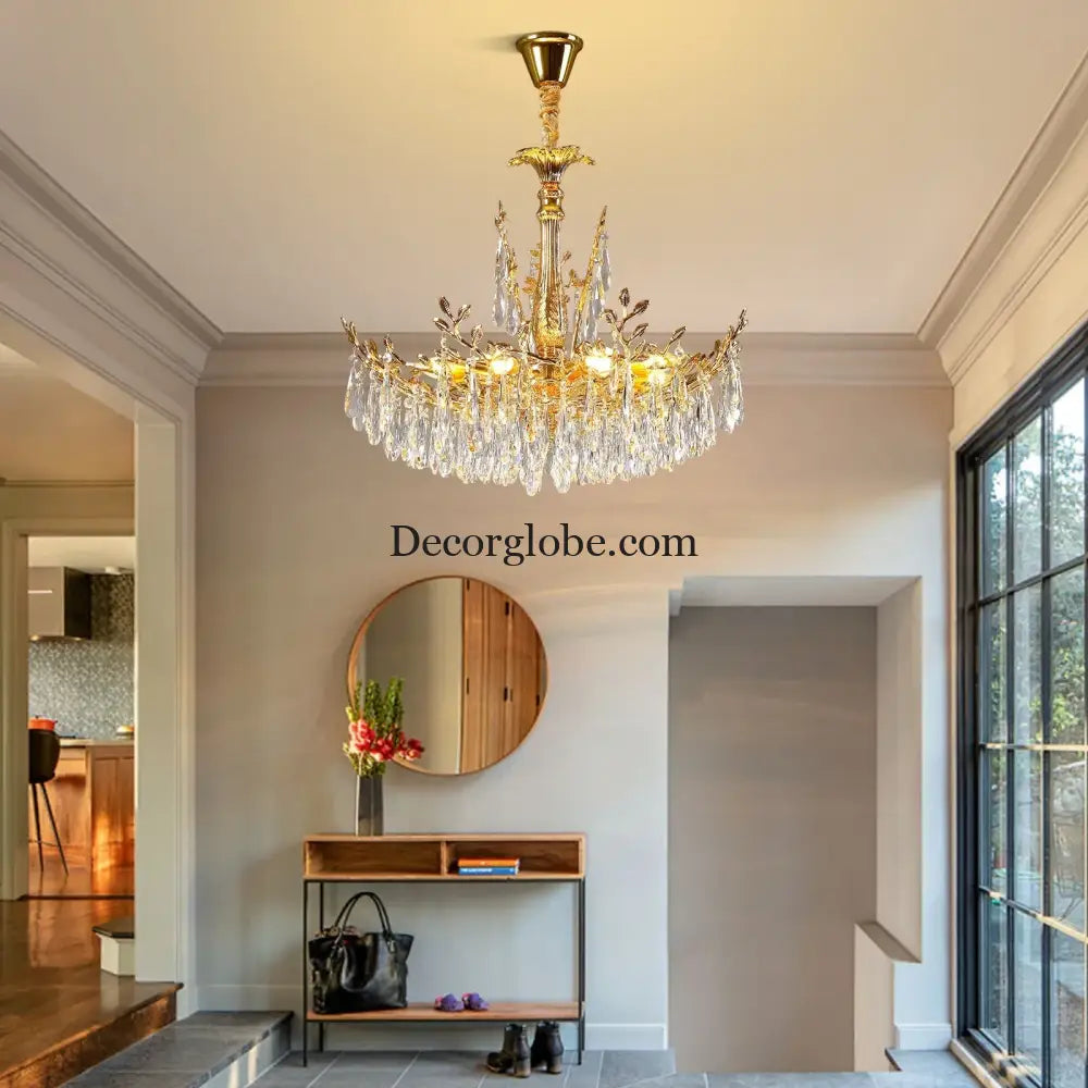 Camille Gold Branch Crystal Chandelier chandelier