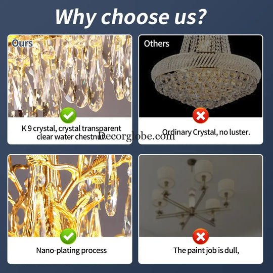 Camille Gold Branch Crystal Chandelier chandelier