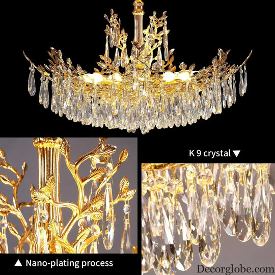 Camille Gold Branch Crystal Chandelier chandelier